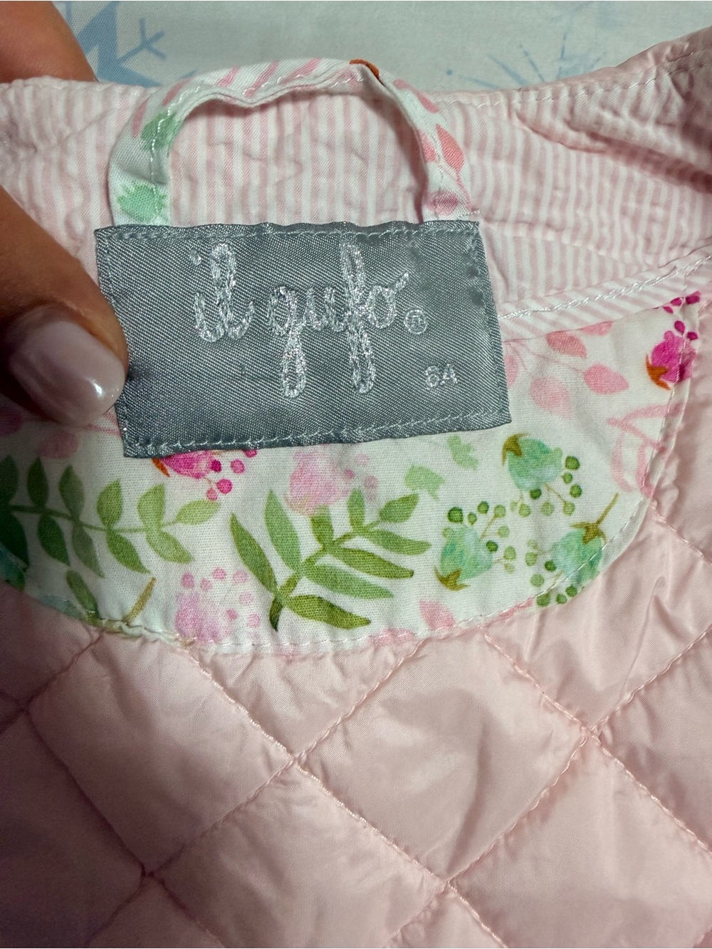 Il Gufo - Pink Quilted girls Jacket with Floral Lining